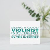 Violinist 3% Talent Postkarte (Stehend Vorderseite)