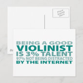 Violinist 3% Talent Postkarte (Vorne/Hinten)