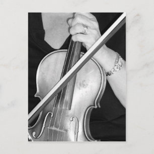 Violinist an der Erholung Postkarte