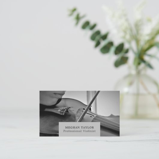 Violinist, Beruflicher Violinist Visitenkarte (Stehend Vorderseite)