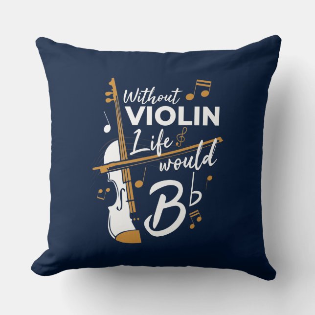 Violinist Birthday Funny Gag Kissen (Vorderseite)