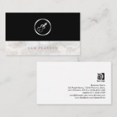Violinist Bold Silver Violin Icon Elegant Visitenkarte (Vorne/Hinten)