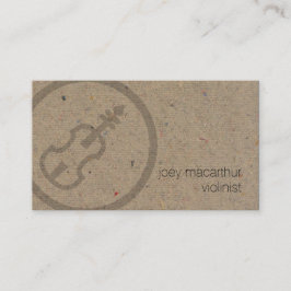 Violinist Bold Violin Icon Music Visitenkarte