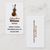 Violinist Business Card Visitenkarte (Vorne/Hinten)