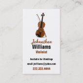 Violinist Business Card Visitenkarte (Vorderseite)