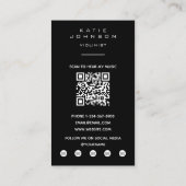 Violinist Cello Musiker Foto QR Code Visitenkarte (Rückseite)