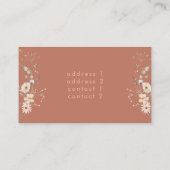 Violinist der weißen Wildblumen Visitenkarte (Rückseite)