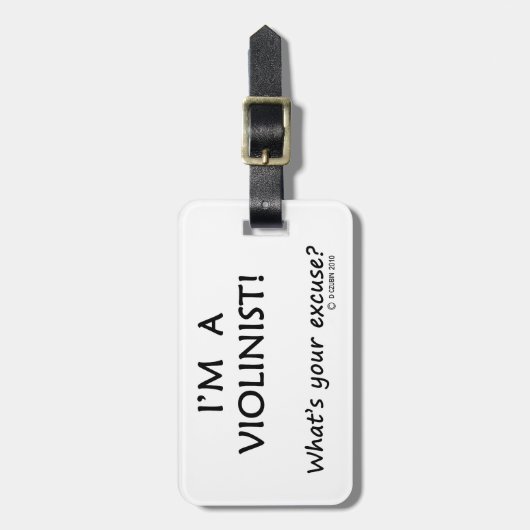 Violinist Entschuldigung Gepäckanhänger (Vorderseite vertikal)