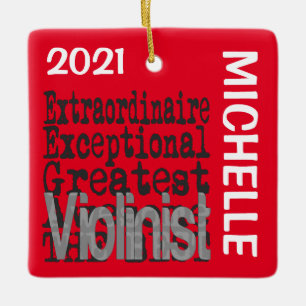 Violinist Extraordinaire CUSTOM Keramikornament