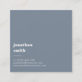 Violinist Foto Beruflich Musiker Minimal Quadratische Visitenkarte (Rückseite)