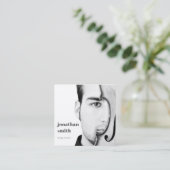 Violinist Foto Beruflich Musiker Minimal Quadratische Visitenkarte (Stehend Vorderseite)