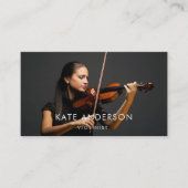Violinist Foto Beruflich Musiker Minimal Visitenkarte (Vorderseite)