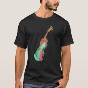 Violinist für Männer - Frauen - farbenfrohe Violin T-Shirt