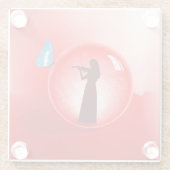 Violinist in Sphere Glasuntersetzer (Rückseite)