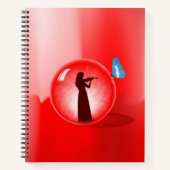 Violinist in Sphere Notizblock (Vorderseite)