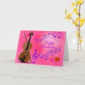 Violinist Karte (Gelbe Blume)