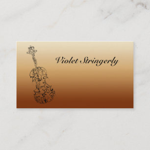 Violinist-Kontakt-Informationen Visitenkarte