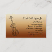 Violinist-Kontakt-Informationen Visitenkarte (Rückseite)