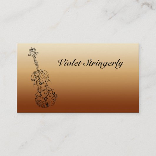 Violinist-Kontakt-Informationen Visitenkarte (Vorderseite)