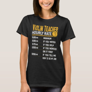 Violinist-Lehrer-Stundenreferat Violinistin T-Shirt