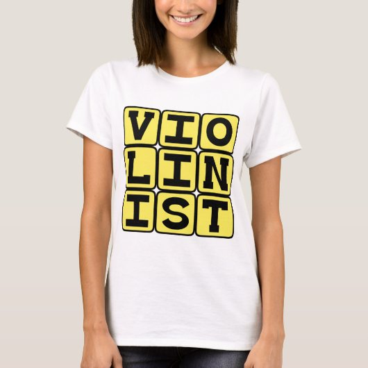 Violinist, Musiker des gesteckten Instruments T-Shirt (Vorderseite)