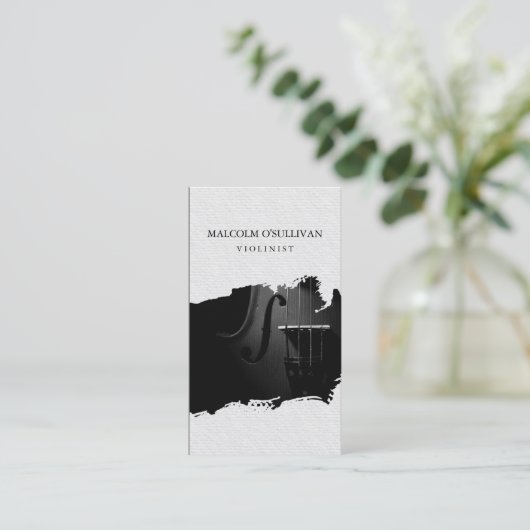 Violinist Musiker und Violinist Visitenkarte (Stehend Vorderseite)