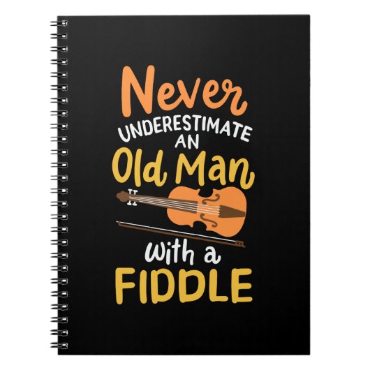Violinist Old Man Notizblock (Vorderseite)