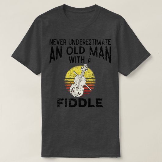 Violinist Old Man T-Shirt (Design vorne)