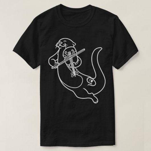 Violinist Otter Violine Viola Music Practice T-Shirt (Design vorne)