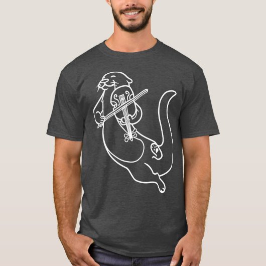 Violinist Otter Violonistin T-Shirt (Vorderseite)