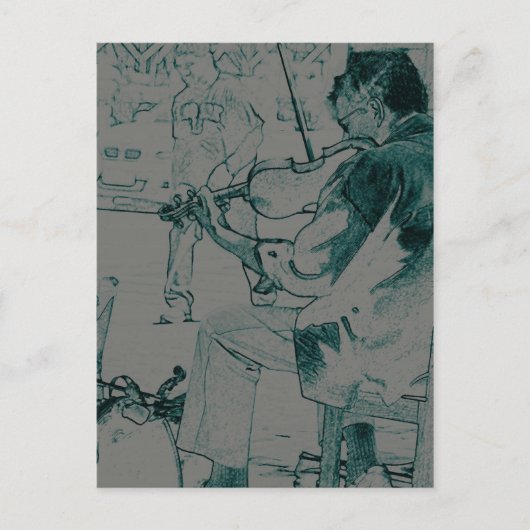 Violinist Postkarte (Vorderseite)