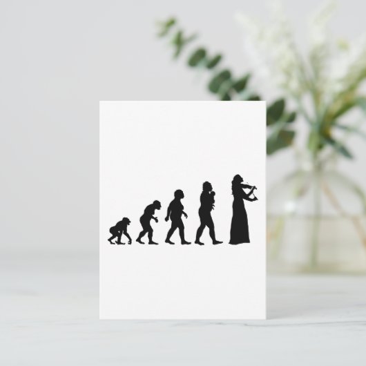 Violinist Postkarte (Stehend Vorderseite)