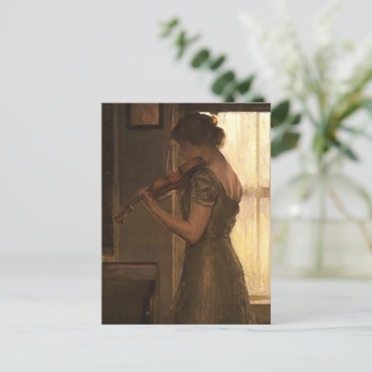 Violinist Postkarte (Stehend Vorderseite)