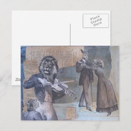 Violinist Postkarte (Vorne/Hinten)