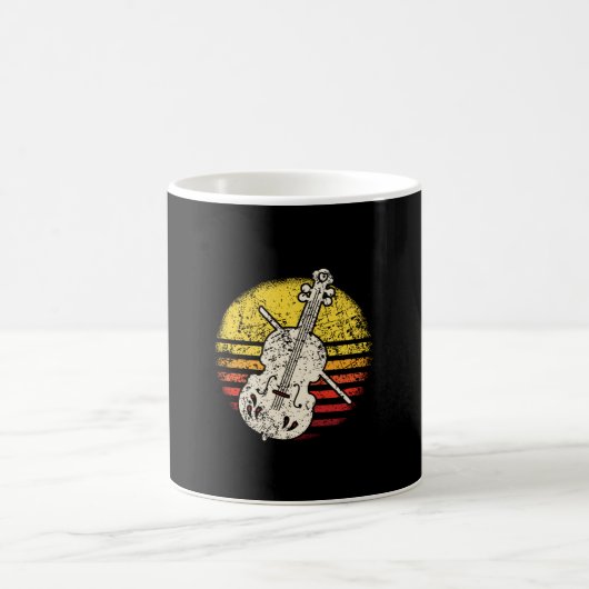 Violinist Retro Vintag Kaffeetasse (Mittel)