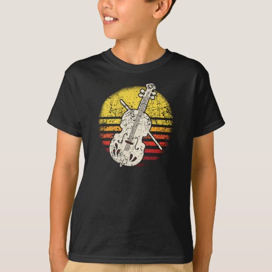 Violinist Retro Vintag T-Shirt (Vorderseite)