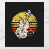 Violinist Retro Vintag Weinetikett (Einzelnes Label)