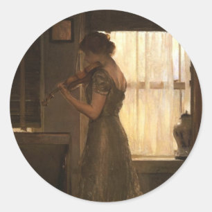 Violinist Runder Aufkleber