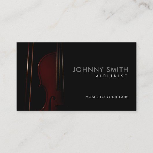 Violinist Slogans Business Cards Visitenkarte (Vorderseite)