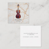 Violinist Square-Visitenkarte Quadratische Visitenkarte (Vorne/Hinten)