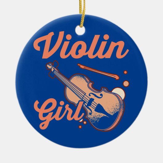 Violinist String Instrument Musician Music Lover Keramik Ornament (Vorne)