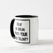 Violinist Super Talent. Zwei Tone Violin Player Tasse (Vorderseite Links)