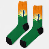 Violinist und Butterfly Socken (Linkes Detail)