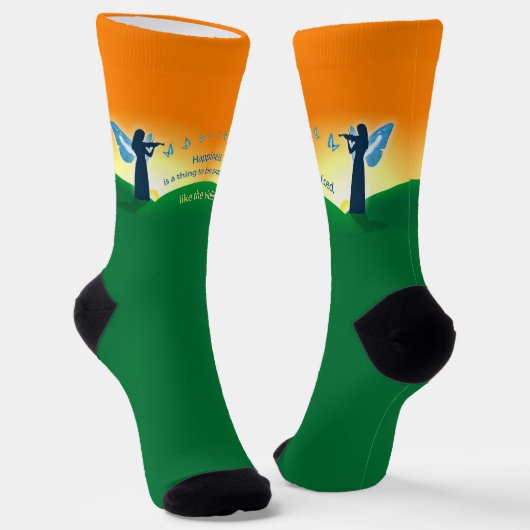 Violinist und Butterfly Socken (Gewinkelt)