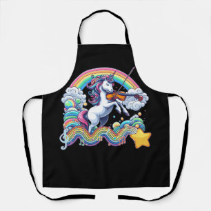 Violinist Unicorn Violine Viola Player Musi Schürze