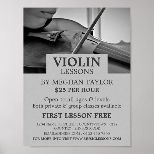 Violinist, Violin Lessons Poster (Vorne)