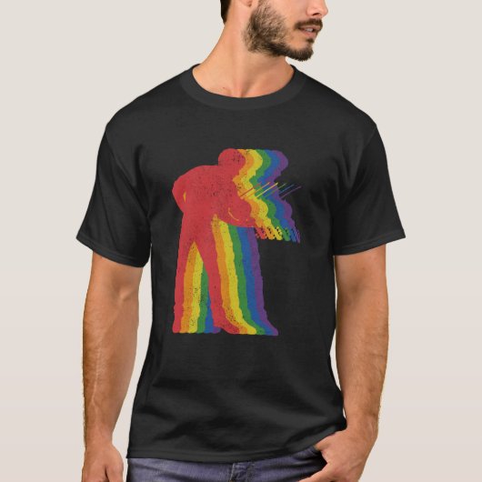 Violinist Violine Gay Pride LGBTQ Supporter Rainbo T-Shirt (Vorderseite)