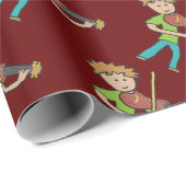 Violinist Violine Geschenkpapier (Rolleneckpunkt)