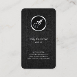 Violinist Violine Icon Grunge BusinessCard Visitenkarte