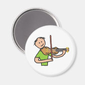 Violinist Violine Magnet (Vorderseite/Rückseite)